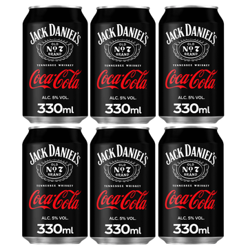 Jack Daniel's CocaCola 6 x 330ML bij Jumbo | Flickmyhouse