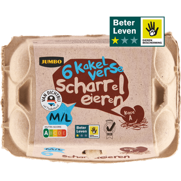 Jumbo Scharreleieren M/L 6 Stuks | Flickmyhouse