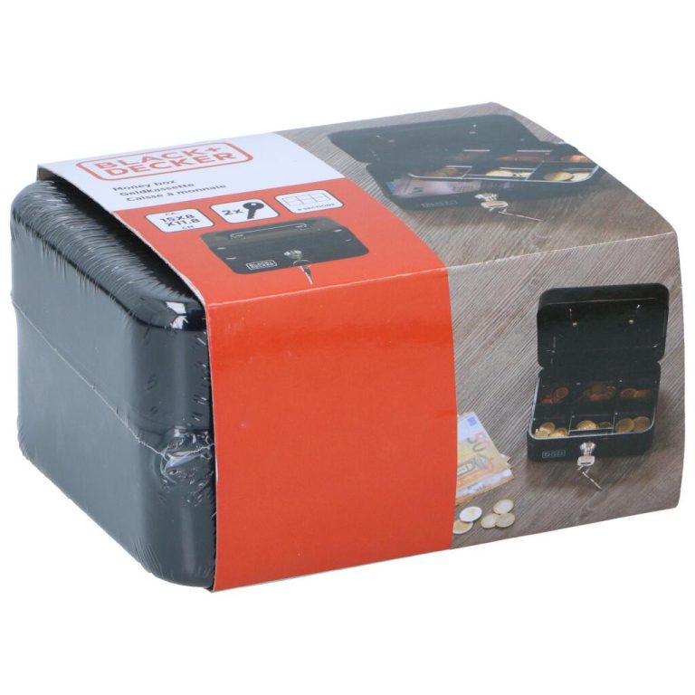 Black+Decker Geldkistje 15x8x11.8 cm Zwart | Kopen bij Flickmyhouse