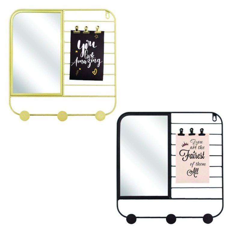 Decoratie Wandrek 32x2x33 cm Metaal/Zwart/Goud Assorti | Kopen bij Flickmyhouse