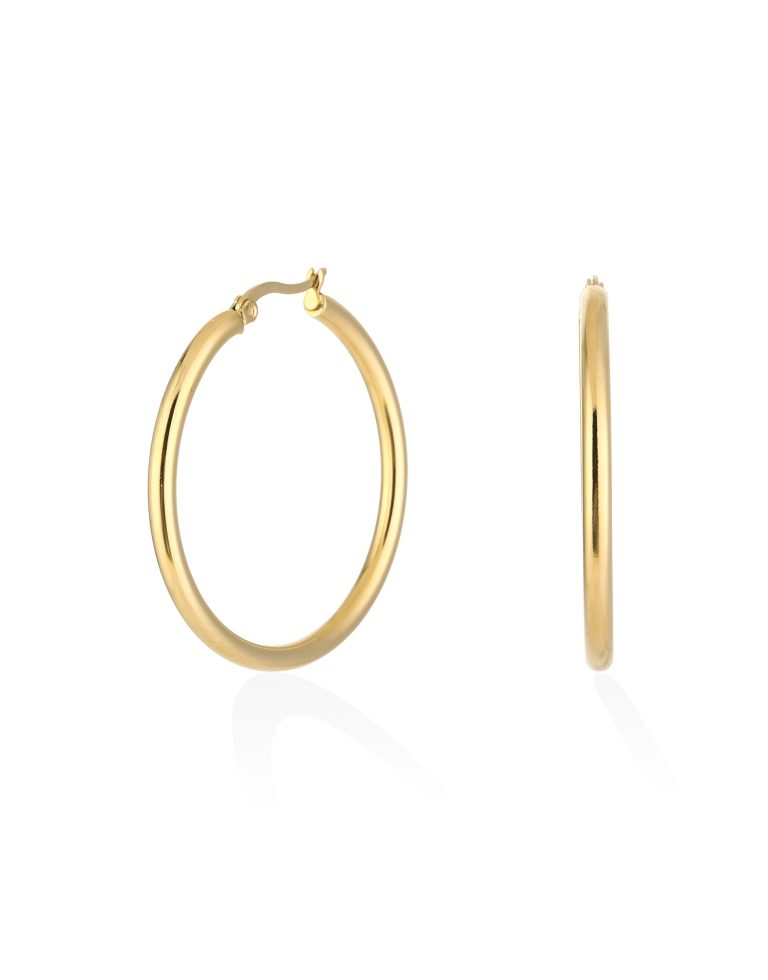 Gouden Grote Ronde Ring - Oorbellen | Olivia & Kate