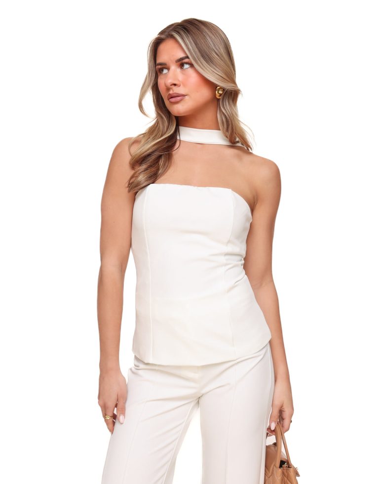 Witte Basic Strapless Hals - Top | Olivia & Kate