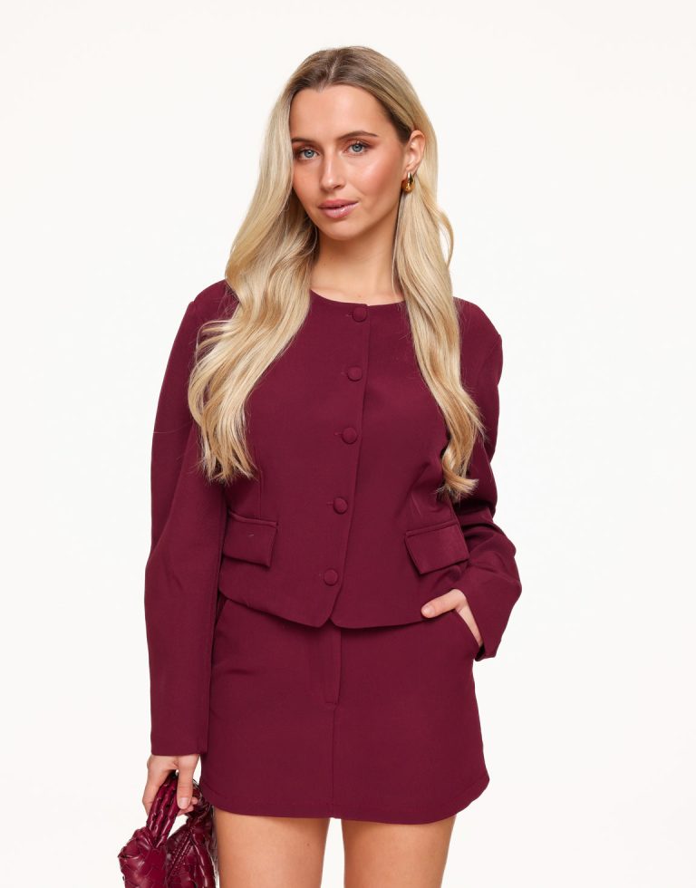 Bordeaux F/W Edit Basic - Skort | Olivia & Kate