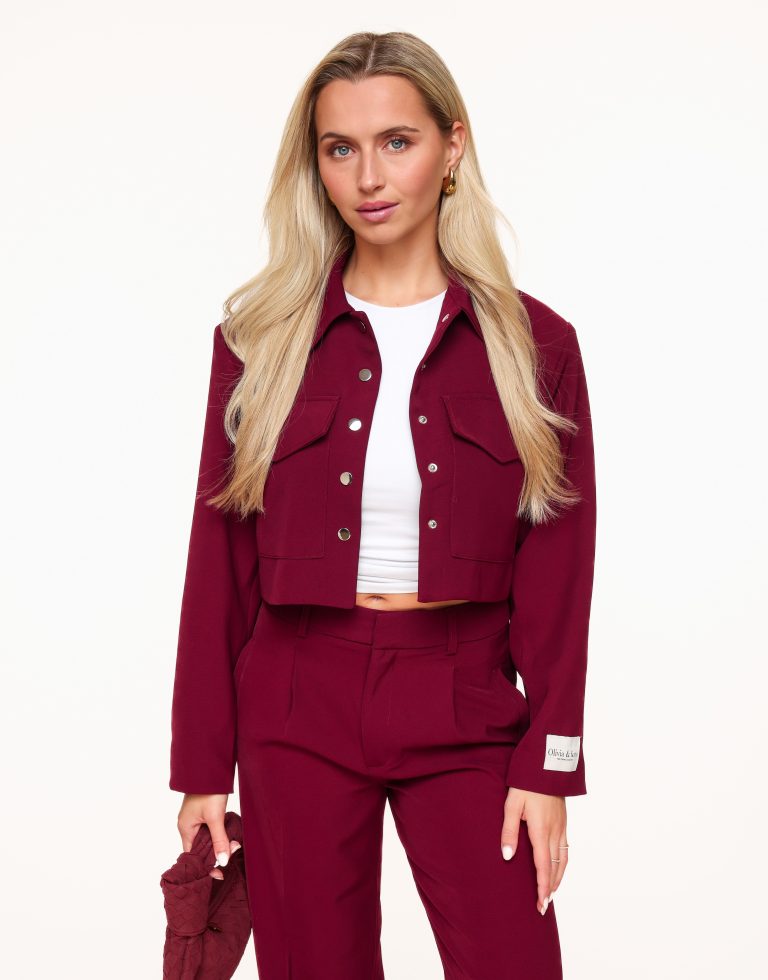 Burgundy Rode STUDIO Cropped - Jasje | Olivia & Kate