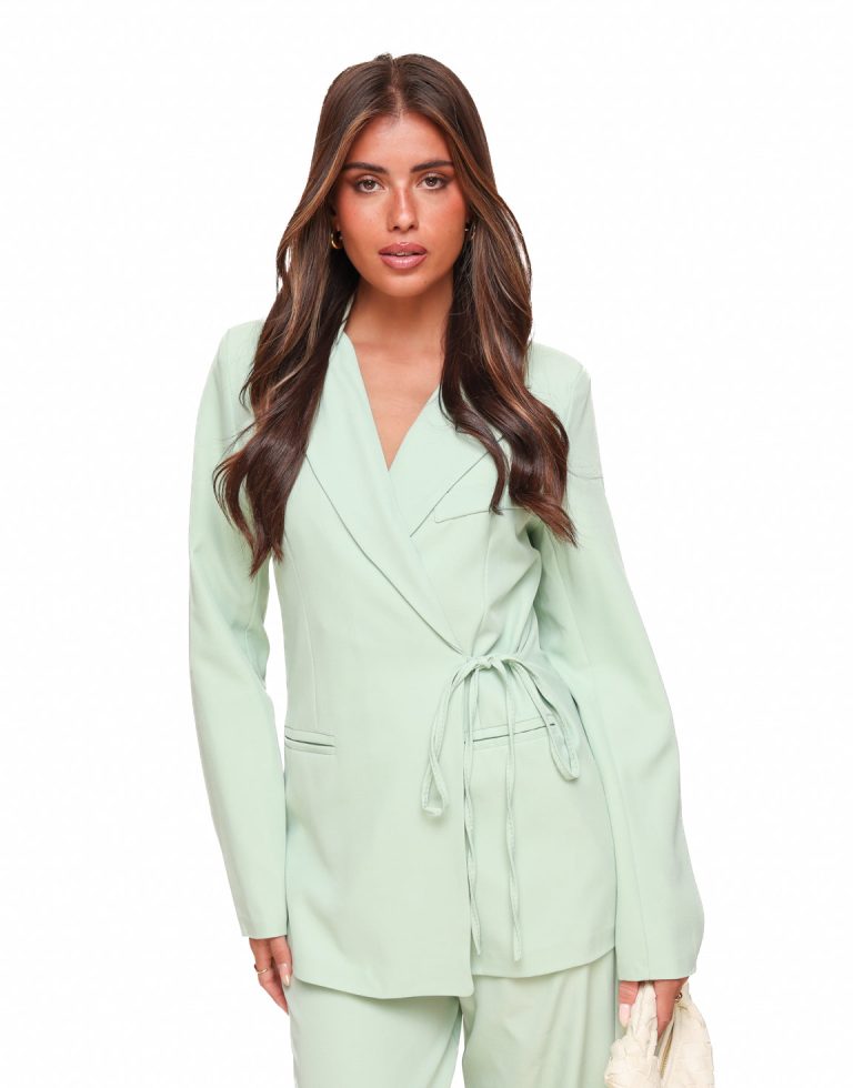 Mintgroene Moderne Wikkel - Blazer | Olivia & Kate