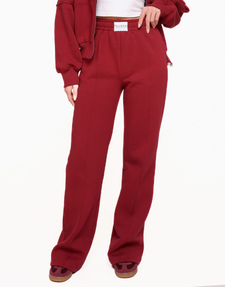 Rode Joggings Tall - Broek | Olivia & Kate