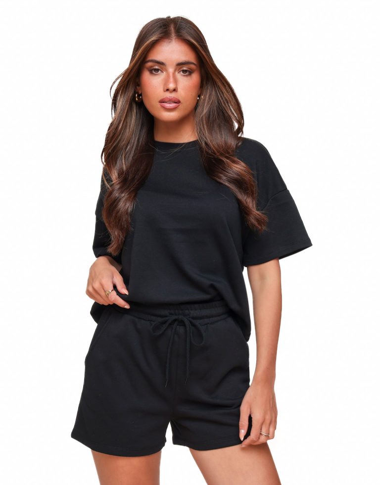 Zwarte Zomerse Jogging SS - Sweater | Olivia & Kate