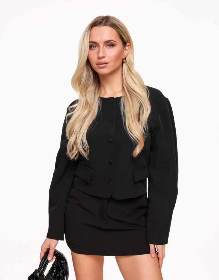 Zwarte F/W Edit Knopen - Jas | Olivia & Kate