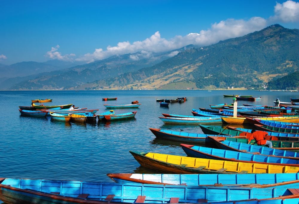 Pokhara aan het Phewa meer
