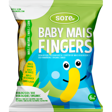 Sore Baby Mais Fingers Biologisch Tussendoortje 6m+ 35 g bij Jumbo | Flickmyhouse