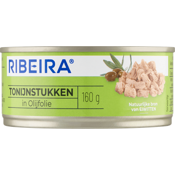 Ribeira Tonijnstukken in Olijfolie 160 g bij Jumbo | Flickmyhouse