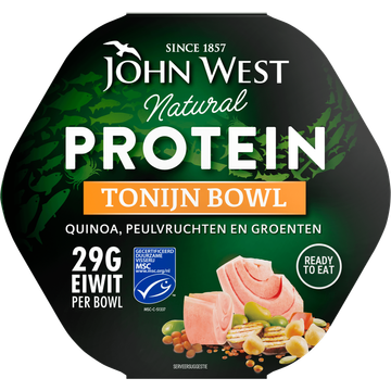 John West Protein Bowl Tonijn Quinoa MSC 220 g bij Jumbo | Flickmyhouse