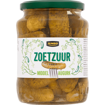 Jumbo Zoetzuur Middel Augurk 670 g | Flickmyhouse