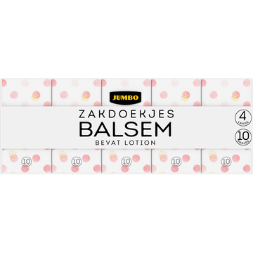 Jumbo Zakdoekjes Balsem 4 Laags 10 Stuks | Flickmyhouse