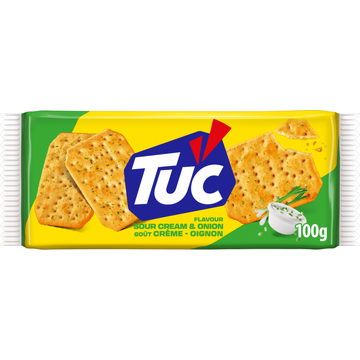 TUC Crackers Sour Cream & Onion 100g bij Jumbo | Flickmyhouse