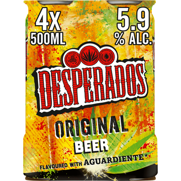 Desperados Original Bier Blik 4 x 500 ml bij Jumbo | Flickmyhouse