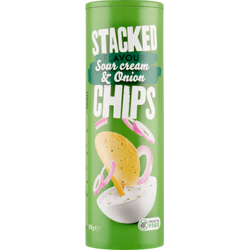 Stacked Flavour Sour Cream & Onion Chips 170 g bij Jumbo | Flickmyhouse