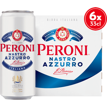 Peroni Nastro Azzurro Blik 6 x 330ML bij Jumbo | Flickmyhouse