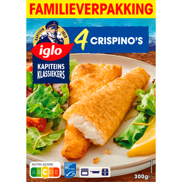 Iglo Kapiteins Klassiekers Crispino's Familieverpakking 4 Stuks 300 g bij Jumbo | Flickmyhouse
