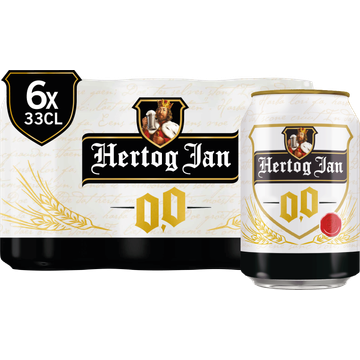 Hertog Jan 0.0% Alcoholvrij Blik 6 x 330ML bij Jumbo | Flickmyhouse