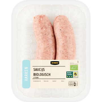 Jumbo Varkenssaucijs Biologisch 2 Stuks | Flickmyhouse