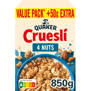 Quaker Cruesli 4 Noten Ontbijtgranen Voordeelverpakking 850 gr bij Jumbo | Flickmyhouse