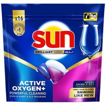 Sun Brilliant Shine All in 1 Vaatwascapsules 16 Stuks 240 g x 8 Stuks bij Jumbo | Flickmyhouse