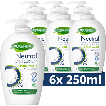Neutral Vloeibare Handzeep Parfumvrij 6 x 250 ml bij Jumbo | Flickmyhouse