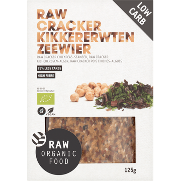 Raw Organic Food Raw Cracker Kikkererwten Zeewier 125 g bij Jumbo | Flickmyhouse