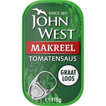 John West Makreel Tomatensaus 115g bij Jumbo | Flickmyhouse