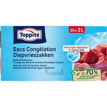 Toppits Diepvrieszakken 3 liter 30 stuks bij Jumbo | Flickmyhouse