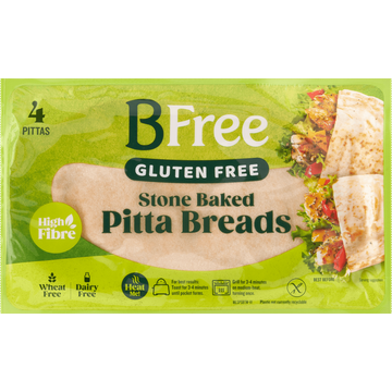 BFree Gluten Free Stone Baked Pitta Breads 4 Stuks 220 g bij Jumbo | Flickmyhouse