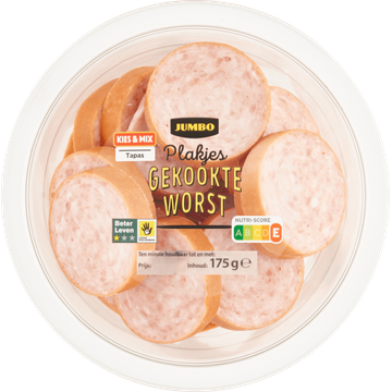 Jumbo Plakjes Gekookte Worst 175 g | Flickmyhouse