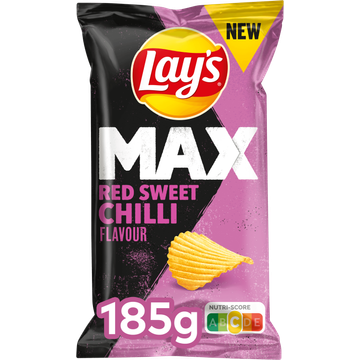 Lay's Max Ribbel Chips Red Sweet Chilli 185 gr bij Jumbo | Flickmyhouse