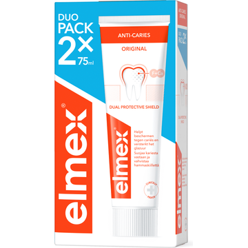 Elmex® AntiCaries Tandpasta Voordeelverpakking 2 x 75ML bij Jumbo | Flickmyhouse
