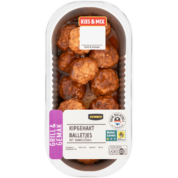 Jumbo Grill & Gemak Kipgehaktballetjes met Barbecuesaus 194 g | Flickmyhouse