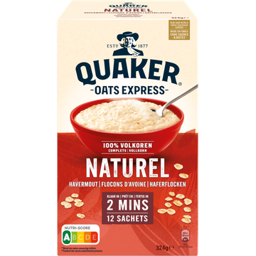 Quaker Oats Express Havermout Naturel 324 gr bij Jumbo | Flickmyhouse