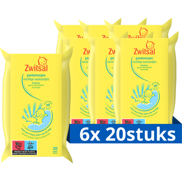 Zwitsal Vochtige Washandjes Goedemorgen 6 x 20 stuks bij Jumbo | Flickmyhouse