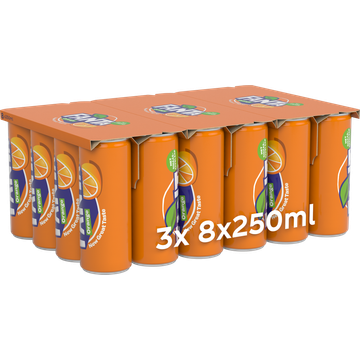 Fanta Orange Frisdrank 3x 8x250 ml bij Jumbo | Flickmyhouse