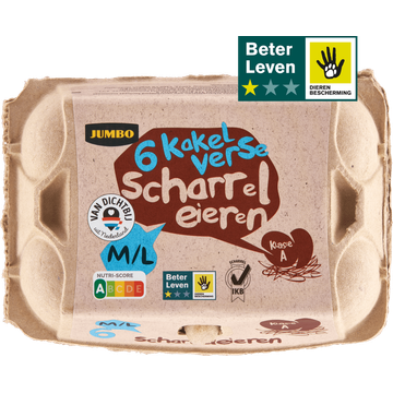 Jumbo Scharreleieren M/L 6 Stuks | Flickmyhouse