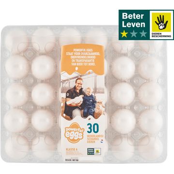 Powerful Eggs Nederlandse Witte Scharreleieren 30 Stuks bij Jumbo | Flickmyhouse