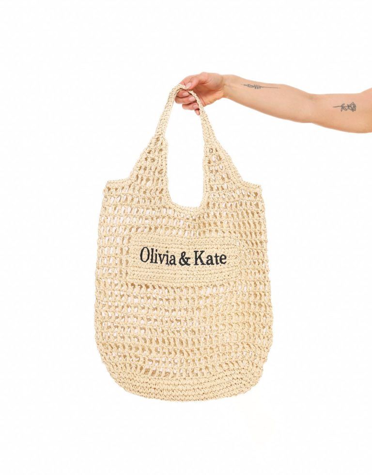 Beige Lange Olivia & Kate Gewoven - Tas | Olivia & Kate