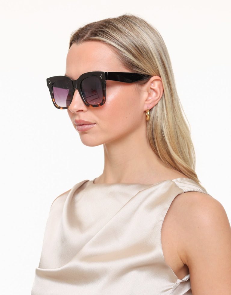 Bruine Vierkante Classic - Zonnebril | Olivia & Kate