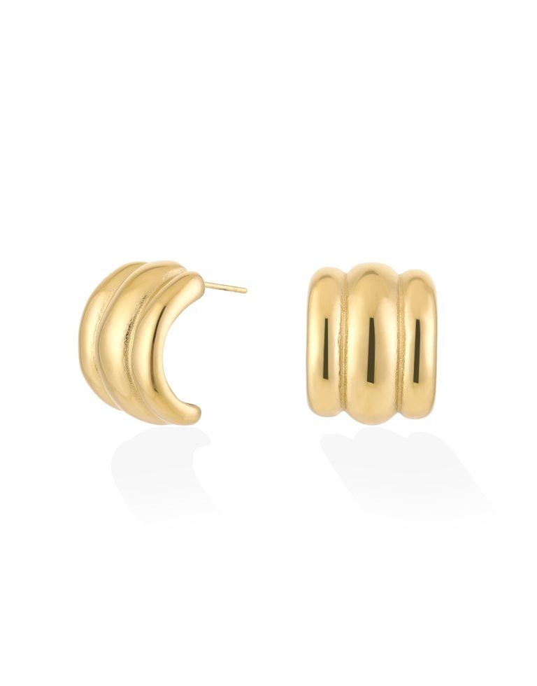 Gouden Triple Statement - Oorbellen | Olivia & Kate