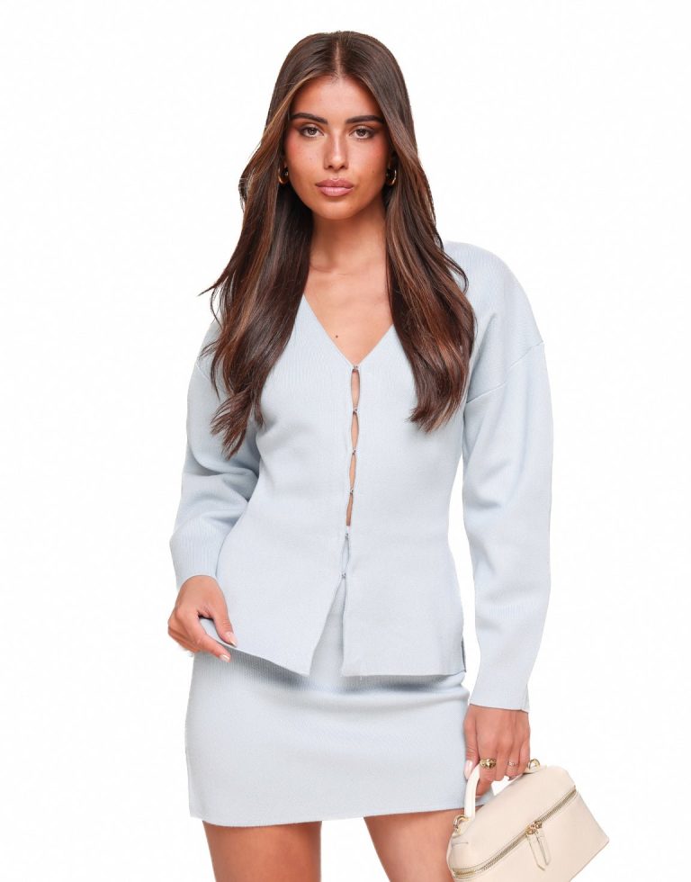 Lichtblauwe Stretchy LS - Vest | Olivia & Kate