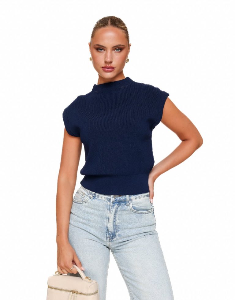 Navy Spencer - Top | Olivia & Kate