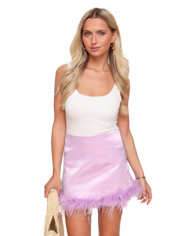 Paarse Satijnen Veren - Rok | Olivia & Kate