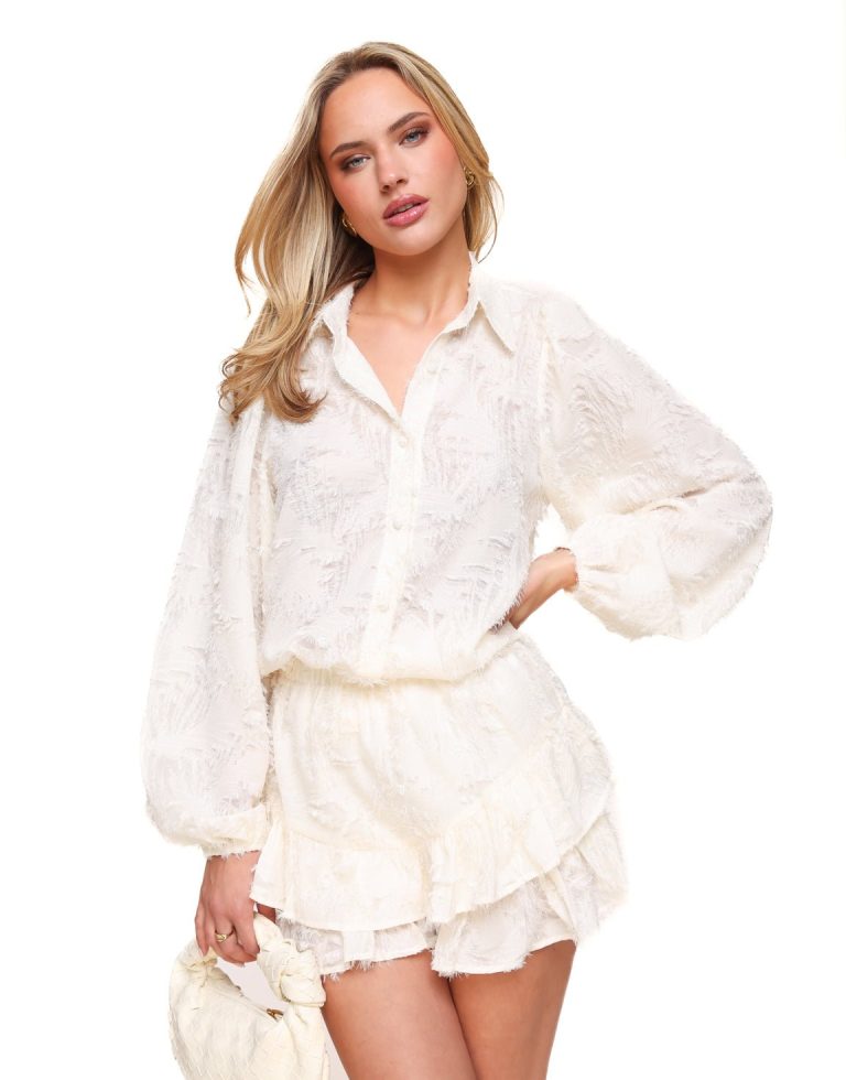 Witte Ballonmouwen - Blouse | Olivia & Kate