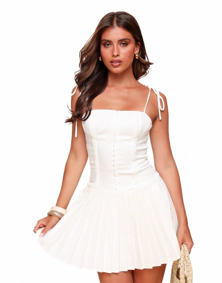 Witte Petite Corset - Jurk | Olivia & Kate