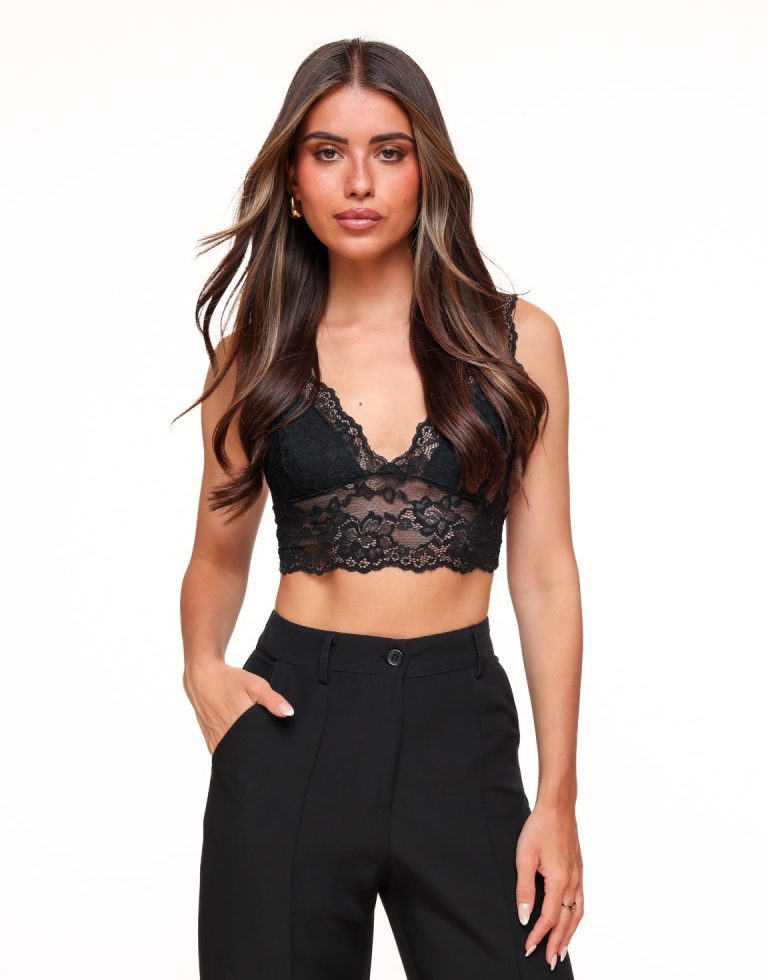 Zwarte Lina Kanten - Bralette | Olivia & Kate